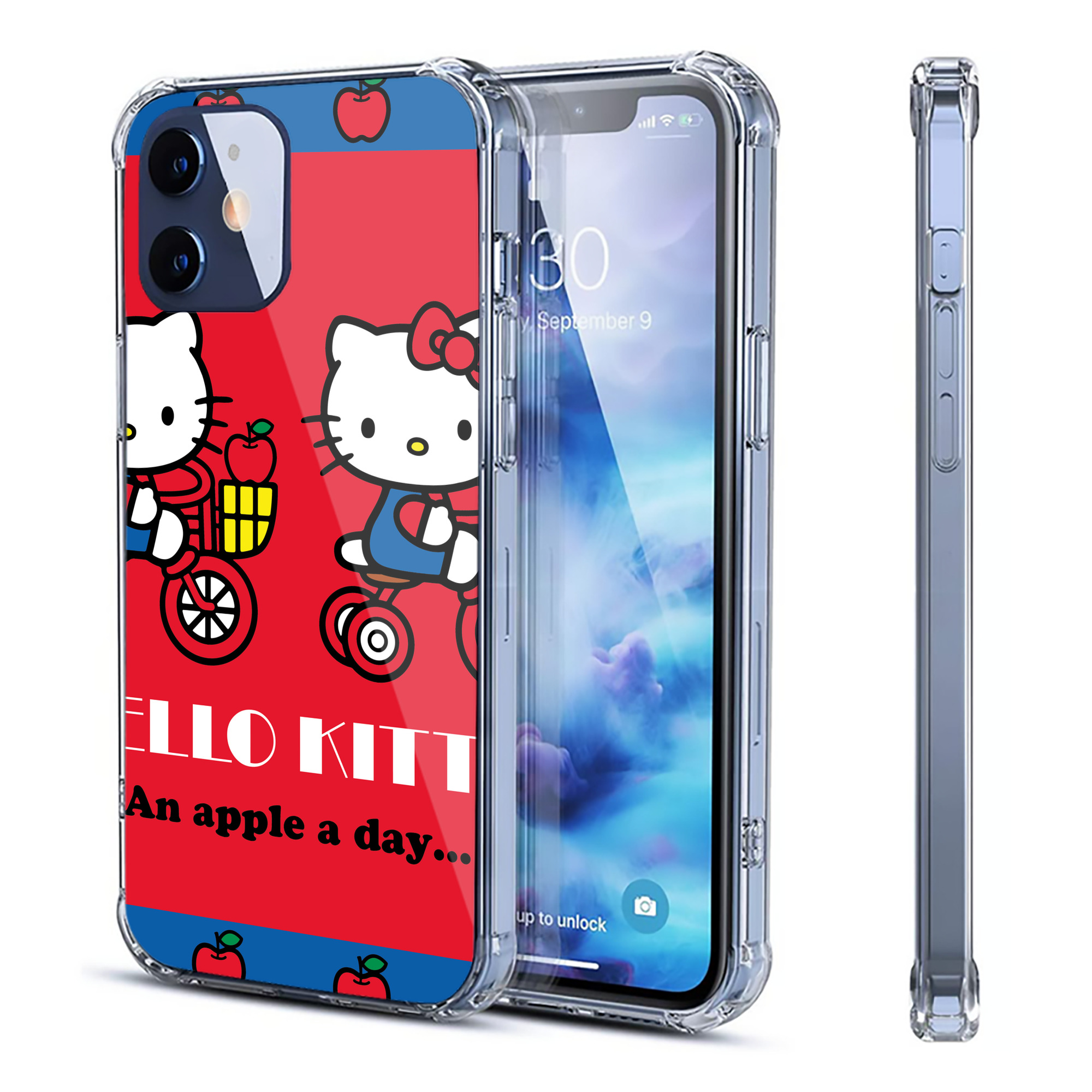 （画像用） Hello Kitty ハローキティ 【iPhone 12シリーズ対応】透明スマホケース（クリアソフトケース）